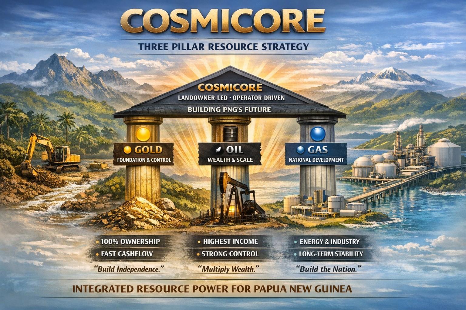 Cosmicore currently operating in Papua New Guinea